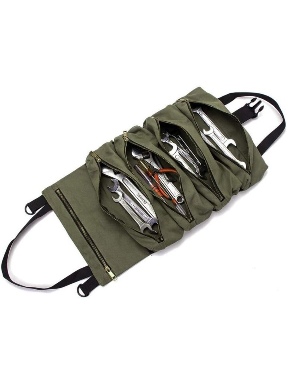 Multi-Purpose Roll-Up Tool Bag & Organizer, Wrench Roll, Canvas Storage Case
